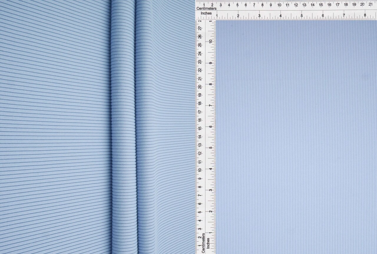 1 Yard 95% Polyester, 5% Spandex Solid Peach Rib Knit Fabric 2x2 Texture Soft Stretch 48 Inch Wide